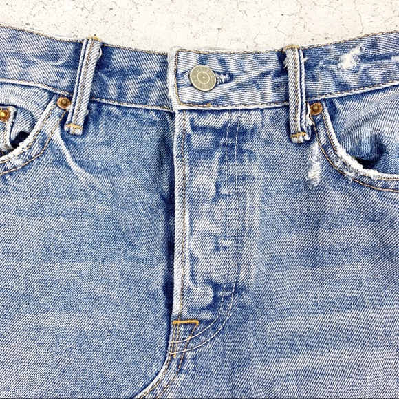 Grlfrnd Rhonda Distressed Denim Jean Skirt - Picture 3 of 8